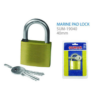 마린 자물쇠 (Brass)/ Marine Pad Lock 40mm