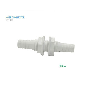 호스 커넥터/ 직경 19mm 백색 ( ID 3/4인치 더블 엔드 코넥터, 백색)